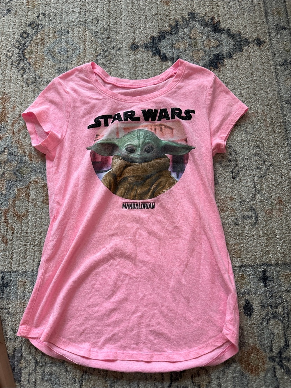 Justice Pink Star Wars The Mandalorian Grogu Graphic Tee